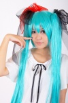 aqua_hair cosplay dress hairbows hatsune_miku natsu_yuki twintails vocaloid rating:Safe score:1 user:pixymisa