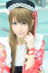 apron blonde_hair cosplay crossplay hairband kimono maid maid_uniform miniskirt nana nao_(otosuki) otoko_no_ko_wa_meido_fuku_ga_osuki!? skirt rating:Safe score:2 user:nil!
