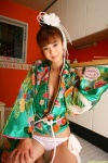 bikini cleavage dgc_0539 flower hoshino_aki kitchen open_robe robe side-tie_bikini swimsuit rating:Safe score:2 user:nil!