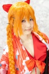 bows cosplay croptop hairbow hair_ribbons katana mitsuki_(ii) orange_hair original sword twin_braids yukata rating:Safe score:0 user:pixymisa