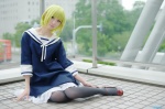 blonde_hair cosplay dress gumi pantyhose rinami sailor_uniform school_uniform vocaloid rating:Safe score:5 user:nil!