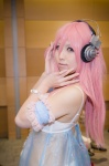 armbands babydoll cosplay hane headphones nitro_super_sonic panties pink_hair super_soniko rating:Safe score:0 user:pixymisa