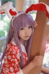animal_ears bunny_ears cosplay enako purple_hair reisen_udongein_inaba robe touhou rating:Safe score:4 user:nil!
