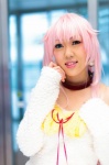 bow choker cosplay heterochromia k neko_(k) pink_hair subaru_(cosplayer) sweater rating:Safe score:0 user:pixymisa