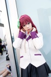 angel_beats! cosplay hairband nakamura_yuri pleated_skirt red_hair ribbon_tie school_uniform skirt soda_(model) rating:Safe score:0 user:pixymisa