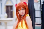 choker cosplay dress hair_pods mashiro_yuki neon_genesis_evangelion red_hair soryu_asuka_langley twintails rating:Safe score:0 user:nil!