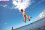 beach bikini cleavage ocean side-tie_bikini swimsuit wet yamanaka_mayumi rating:Safe score:1 user:nil!