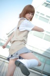 blouse cosplay futsure kneesocks misaka_mikoto pleated_skirt shorts skirt sweater to_aru_kagaku_no_railgun rating:Safe score:0 user:pixymisa