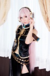 armband cosplay headset ibara kunoichi megurine_luka pink_hair sleeveless thighhighs vocaloid rating:Safe score:2 user:pixymisa
