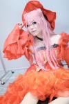 another_blood choker cosplay demonbane dress hat pantyhose petticoat pink_hair sakurako_(cosplayer) sheer_legwear twintails rating:Safe score:0 user:pixymisa
