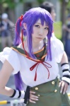 cosplay ebisuzawa_kurumi fingerless_gloves gakkou_gurashi! hair_ribbons pleated_skirt purple_hair sailor_uniform school_uniform skirt twintails yuni_(ii) rating:Safe score:0 user:nil!