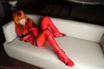 bodysuit cosplay gloves hair_pods neon_genesis_evangelion plugsuit red_hair red_solitude_type_two saku soryu_asuka_langley twintails rating:Safe score:0 user:nil!