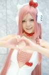 <3 aida_yukiko choker cosplay dress headphones hello_kitty nekomura_iroha pink_hair tubetop vocaloid rating:Safe score:0 user:nil!