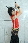 cosplay crossplay iriru shaman_king sleeveless_shirt sword tao_ren trousers rating:Safe score:0 user:nil!