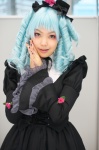 blouse blue_hair bonnet cosplay forest kaieda_kae kuroi_alice skirt rating:Safe score:0 user:nil!