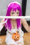 bandages choker cleavage cosplay hairband mogeta original pink_hair pumpkin rating:Safe score:1 user:pixymisa