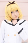 blonde_hair cosplay gochuumon_wa_usagi_desuka? hairbow kirima_sharo natsuki sailor_uniform school_uniform rating:Safe score:0 user:nil!