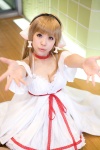 blonde_hair chii_(chobits) chobits cleavage cosplay dress miyabi twintails rating:Safe score:0 user:nil!