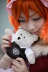 animal_ears cosplay dog_ears dress forest kaieda_kae mayuzumi_kaoru orange_hair stuffed_animal teddy_bear rating:Safe score:1 user:nil!