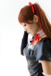 akitsu_honoka apron choker cosplay dress elbow_gloves gloves hair_ribbons maid maid_uniform neon_genesis_evangelion red_hair ribbons soryu_asuka_langley rating:Safe score:0 user:pixymisa