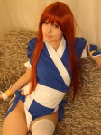 cosplay dead_or_alive kasumi_(doa) kunoichi pantyhose red_hair saya thighhighs rating:Safe score:5 user:nil!