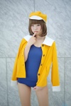 bakemonogatari cosplay hat hiiragi_haruka jacket pantyhose sengoku_nadeko sheer_legwear swimsuit rating:Safe score:0 user:pixymisa
