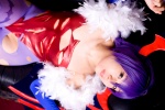 bodysuit cosplay detached_sleeves head_wings lilith_aensland pantyhose purple_hair tamashi_no_mayoigo torn_clothes vampire_(game) wings yuuki_sayo rating:Safe score:0 user:nil!