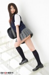 blouse bookbag costume girlz_high kneesocks pleated_skirt school_uniform skirt suenaga_yoshiko sweater_vest rating:Safe score:3 user:nil!