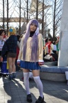 blazer clannad cosplay fujibayashi_kyou pleated_skirt purple_hair school_uniform skirt tagme_model thighhighs rating:Safe score:0 user:msgundam2