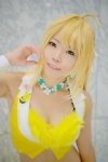 ahoge blonde_hair cleavage cosplay croptop halter_top hoshii_miki idolmaster nanaru rating:Safe score:0 user:nil!