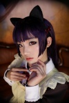 animal_ears apron aza_(k_miyuko) cat_ears cosplay dress gokou_ruri kim_tai_sik maid maid_uniform ore_no_imouto_ga_konna_ni_kawaii_wake_ga_nai purple_hair rating:Safe score:5 user:sosarcher