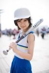 baseball_bat cosplay helmet hiromichi miniskirt skirt suzumiya_haruhi suzumiya_haruhi_no_yuuutsu tank_top rating:Safe score:0 user:nil!
