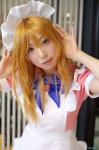 apron cosplay dress hairband ikkitousen orange_hair sachi_budou sonsaku_hakufu waitress waitress_uniform rating:Safe score:0 user:nil!