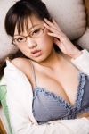 bikini_top blouse cleavage glasses matsumoto_sayuki open_clothes swimsuit rating:Safe score:3 user:nil!