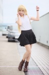 blonde_hair boots canaan choker cosplay hazuki_minami miniskirt oosawa_maria polo skirt rating:Safe score:1 user:nil!