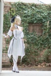 bianco blonde_hair cosplay dress fate/grand_order gloves hairbow saber saber_lily thighhighs usakichi rating:Safe score:0 user:nil!