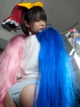 hairbow headdress iiniku_ushijima panties striped tshirt wigs rating:Safe score:3 user:pixymisa
