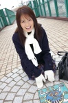 blouse bookbag coat dgc_0081 gloves konno_narumi pleated_skirt scarf school_uniform skirt rating:Safe score:0 user:nil!