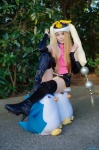 blouse bodysuit boots cosplay detached_sleeves kikiwan mawaru_penguindrum pantyhose penguin_hat princess_of_the_crystal thigh_boots thighhighs rating:Safe score:0 user:nil!