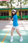 miniskirt nagai_rina polo skirt socks tennis_racket twintails visor_cap rating:Safe score:1 user:nil!