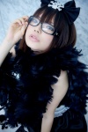 cosplay dress feather_boa glasses hairbow kurumi_nui namada onegai_my_melody thighhighs zettai_ryouiki rating:Safe score:2 user:nil!