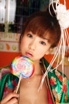bikini_top dgc_0539 flower hoshino_aki kitchen lollipop open_robe robe swimsuit rating:Safe score:0 user:nil!