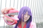 bakemonogatari blouse cosplay natsume_rin purple_hair school_uniform senjougahara_hitagi tie rating:Safe score:0 user:nil!