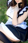 apron black_legwear chocoball cosplay maid maid_uniform tagme_character tagme_series thighhighs rating:Safe score:2 user:nil!