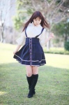 blouse boots miniskirt saki skirt suspenders rating:Safe score:1 user:nil!