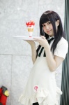 apron blouse bowtie cosplay ice_cream nina_(ii) serving_tray skirt waitress waitress_uniform working!! yamada_aoi rating:Safe score:1 user:pixymisa