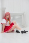 aiyoku_no_eustia blouse cosplay enako eustia_astraea koku_no_kanaria miniskirt pink_hair school_uniform skirt socks rating:Safe score:4 user:nil!