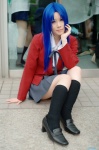 blazer blouse blue_hair cosplay fujihisa kawashima_ami kneesocks pleated_skirt school_uniform skirt toradora! rating:Safe score:0 user:nil!