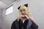 <3 blonde_hair cosplay detached_sleeves dress enako golden_darkness hairbows to_love-ru twintails rating:Safe score:1 user:nil!