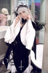 collar cosplay dress feathers hairband ibara petticoat rozen_maiden silver_hair suigintou wings rating:Safe score:0 user:nil!